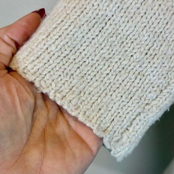 PrAna Angelic Duster Oatmeal 2 Button Mohair Wool Blend Cardigan Women’s Medium - Picture 4 of 11